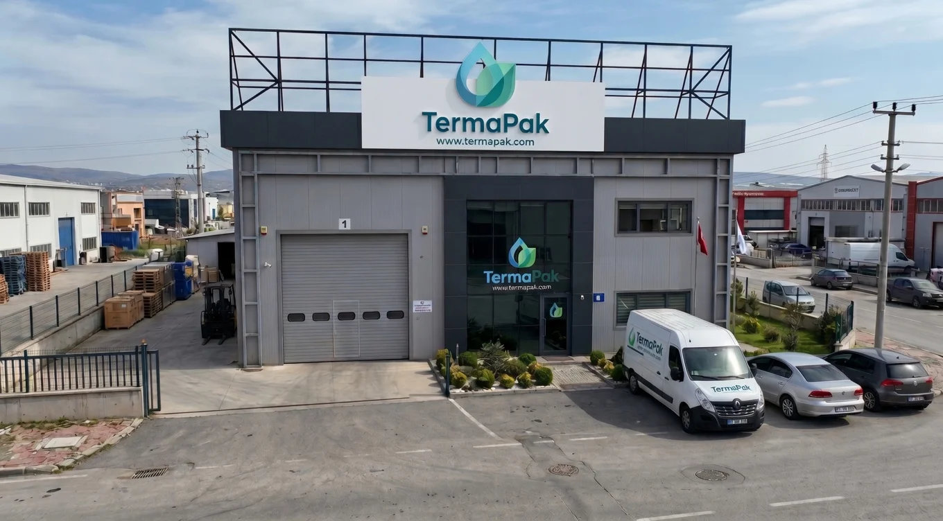 İzmir'deki İmex Ambalaj fabrika binasının dış görünümü
